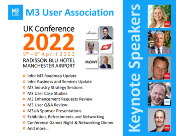 M3UA- UK conference poster image with agenda and speakers